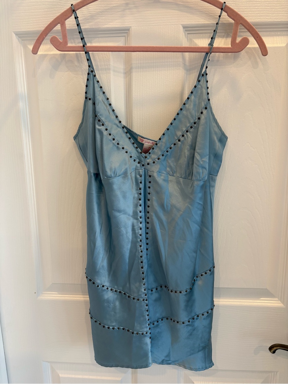 Gold Hawk Silk Stud-Trim Camisole